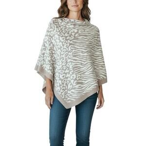 Barefoot Dreams Cozychic UltraLite Animal Print Poncho NWT - OS